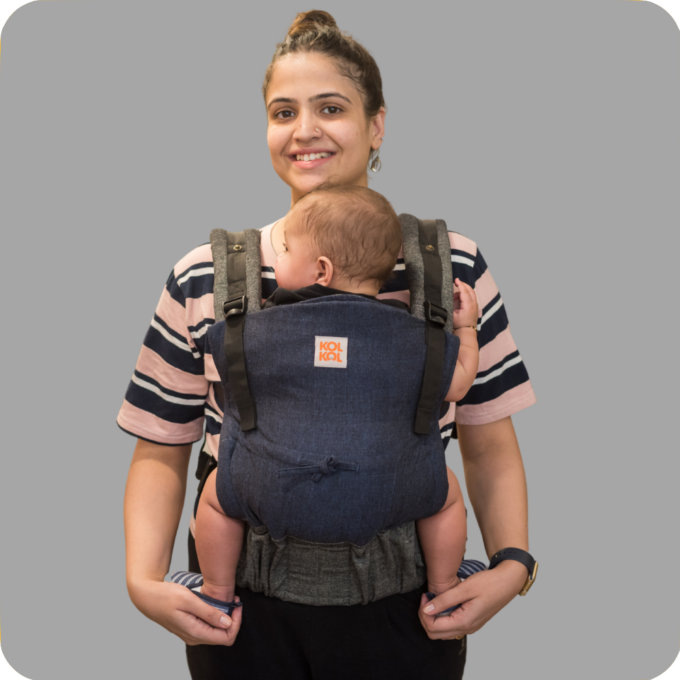 Kol Kol Adjustable Baby Carrier Denim
