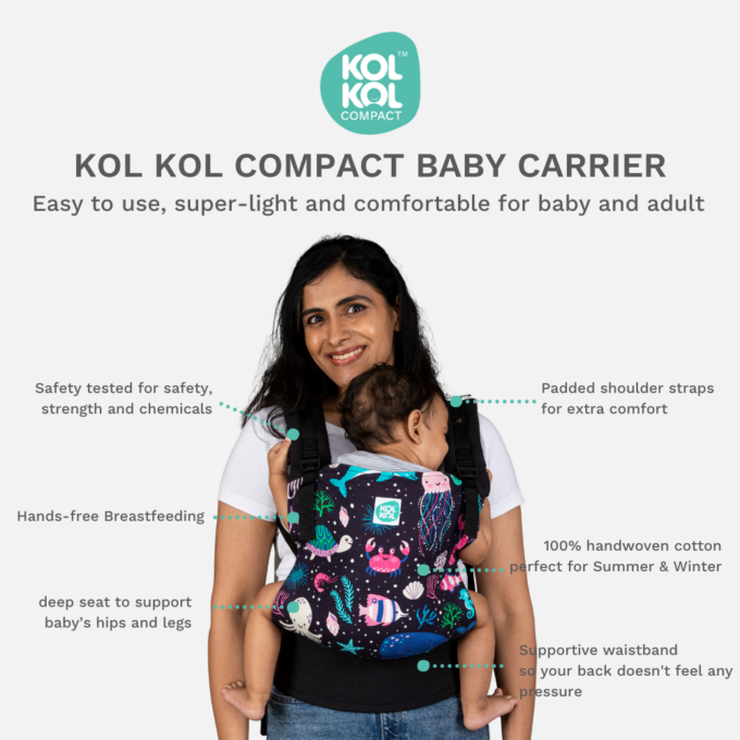 Kol Kol Compact Baby Carrier Ocean