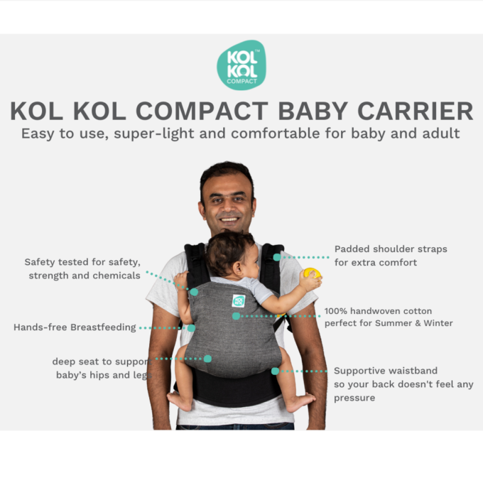 Kol Kol Compact Baby Carrier Charcoal