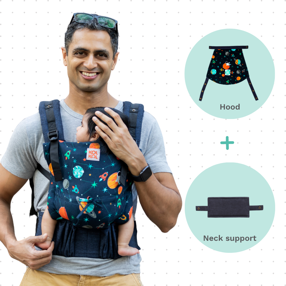 Buy Online Kol Kol Adjustable Baby Carrier Charcoal from 0 to 4 years